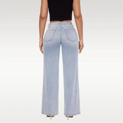 CurvyFit™ Mid-Low Rise Stretch Wide-Leg Jeans