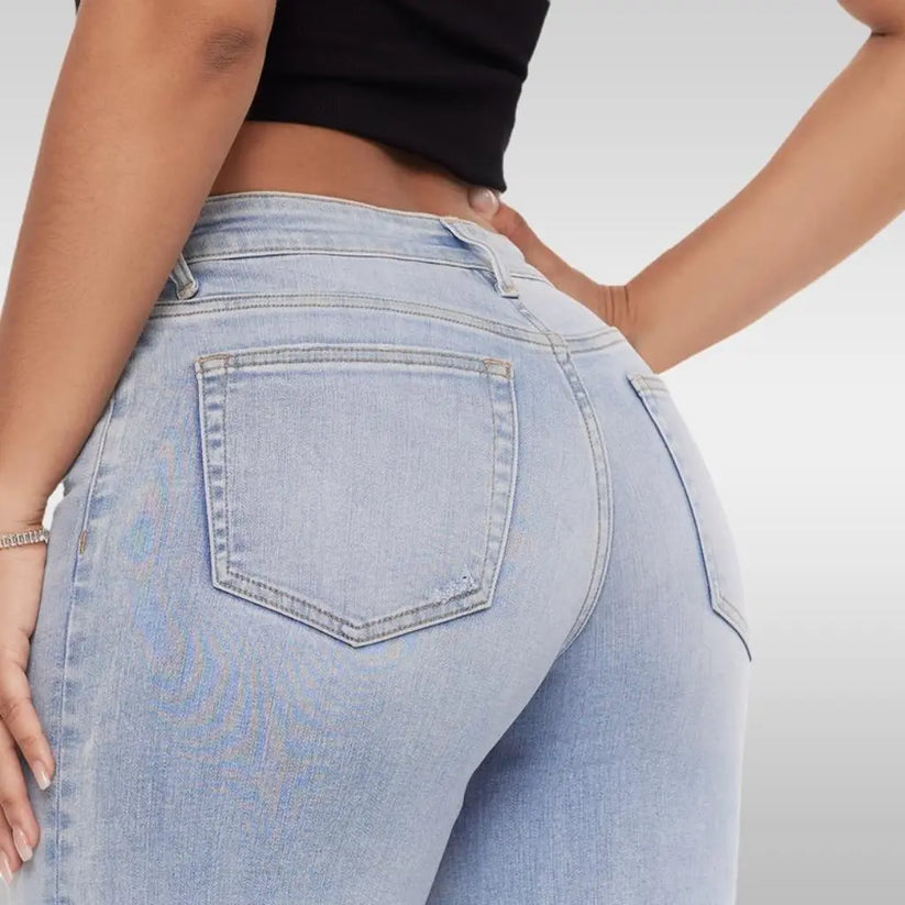 CurvyFit™ Mid-Low Rise Stretch Wide-Leg Jeans