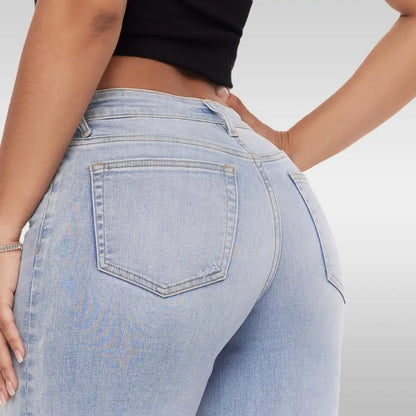 CurvyFit™ Mid-Low Rise Stretch Wide-Leg Jeans