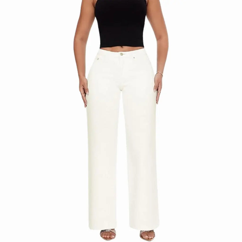 CurvyFit™ Mid-Low Rise Stretch Wide-Leg Jeans