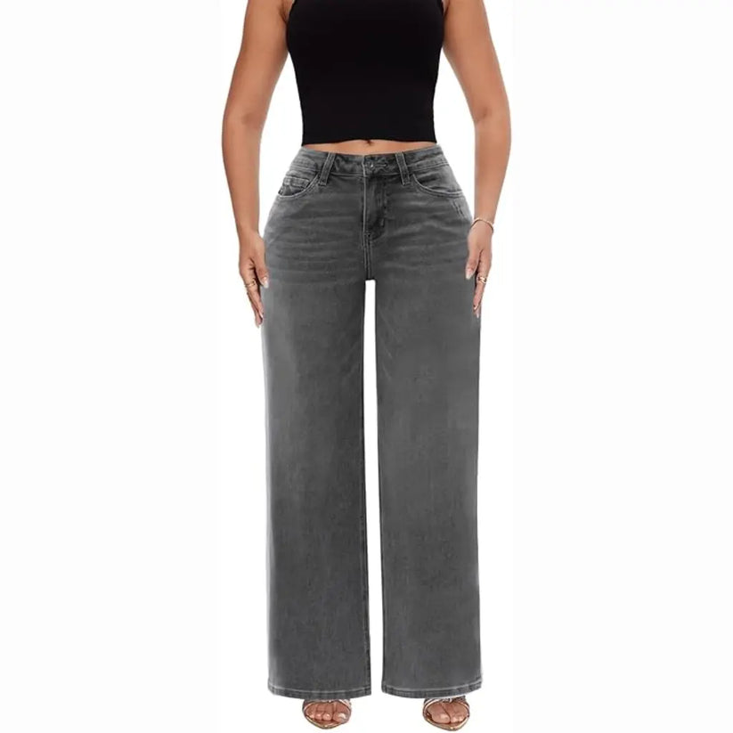 CurvyFit™ Mid-Low Rise Stretch Wide-Leg Jeans