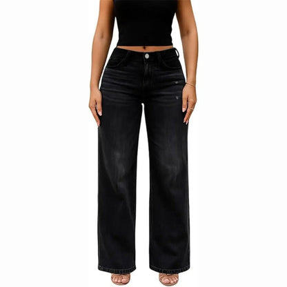 CurvyFit™ Mid-Low Rise Stretch Wide-Leg Jeans