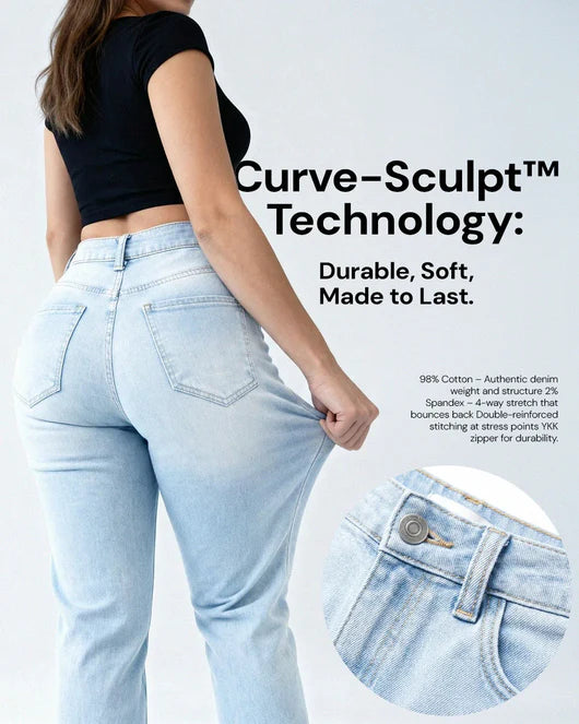CurvyFit™ Mid-Low Rise Stretch Wide-Leg Jeans